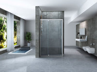 Box doccia Cristallo 6 mm 2 lati - Fisso piu' porta semi battente Trasparente - Misura: 65 x 90 x H190 cm