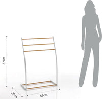Porta asciugamani LACOMB in metallo nero opaco da terra