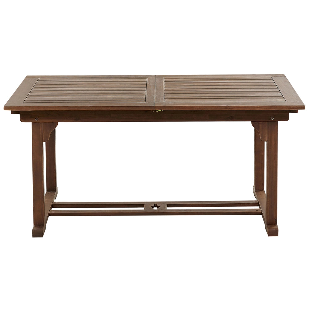 Set da giardino con 6 sedie in legno di acacia marrone scuro con schienale regolabile pieghevole in stile rustico