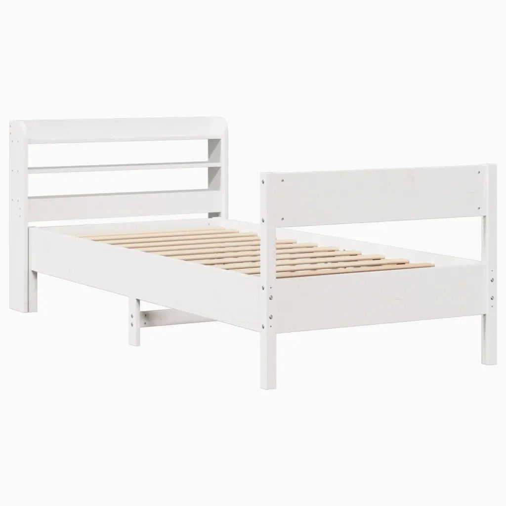 vidaXL Letto senza Materasso Bianco 90x190 cm in Legno Massello Pino