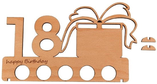 Cadeau in legno per 18° compleanno e anniversario