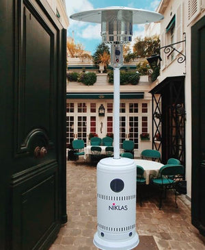 STUFA A GAS PER ESTERNI TERMOPATIO GAS NIKLAS BIANCO - 81xH221 CM