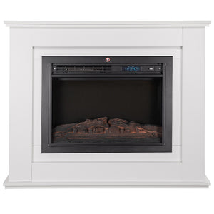 Camino Elettrico Oslo a Parete Stufa Bianca 2000 W Corrente Caminetto Led a Muro