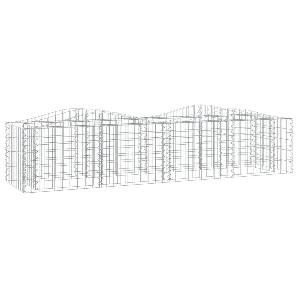 Gabbione rialzato ad arco 200 x 50 x 50 cm ferro zincato argento 02_0039933