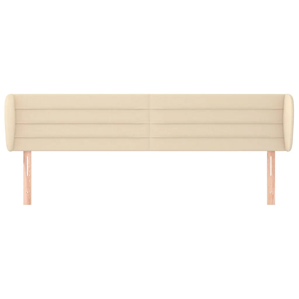 Testiera | Testata ad Orecchio Crema 203x23x78/88 cm in Tessuto