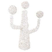 Decoro midollino bianco cactus 28x28x65h cm