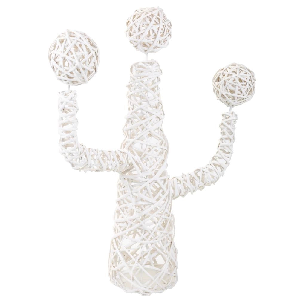 Decoro midollino bianco cactus 28x28x65h cm