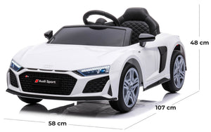 Macchina Elettrica per Bambini 12V con Licenza Audi R8 Sport Bianca