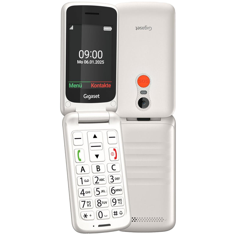 Gigaset gl595 (bianco) - telefono cellulare senior clamshell - SIEGL595W