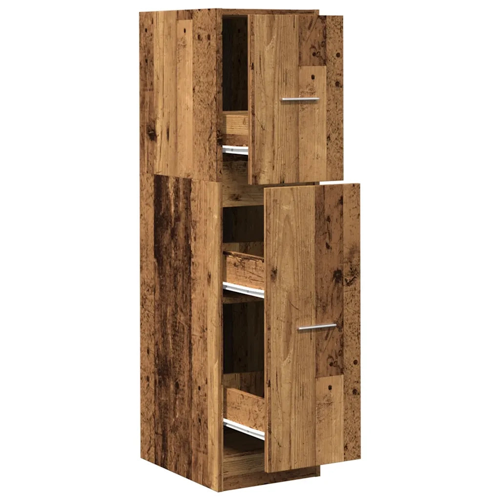vidaXL Armadietto da Farmacia Legno Vecchio 30x41x118 cm in Truciolato