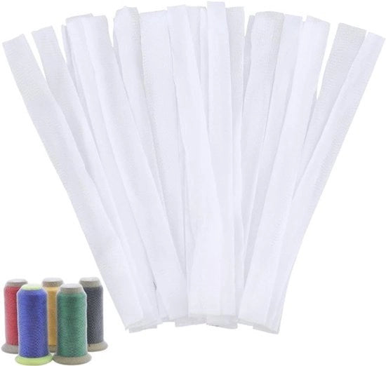Accessori per macchina da cucire - Coperture per gomiti - Spazzole - Per quilter e per ricamo - Adatto per diverse misure - Bianco - 100 pezzi