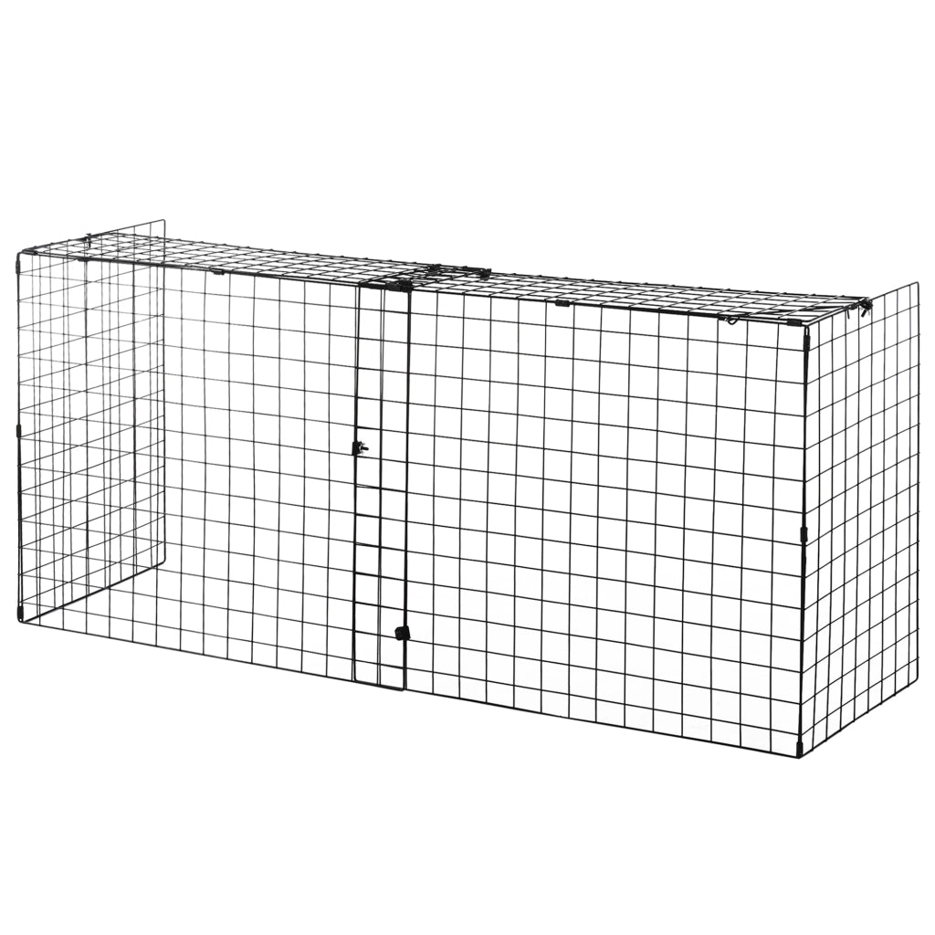 Parafuoco per Camino Regolabile 81,5-160x44x68 cm Nero ¨C Zephmum ¨C Nero Metallo