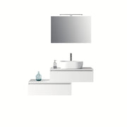 Composizione 5 pezzi ASTRA bianco opaco_140x45x190