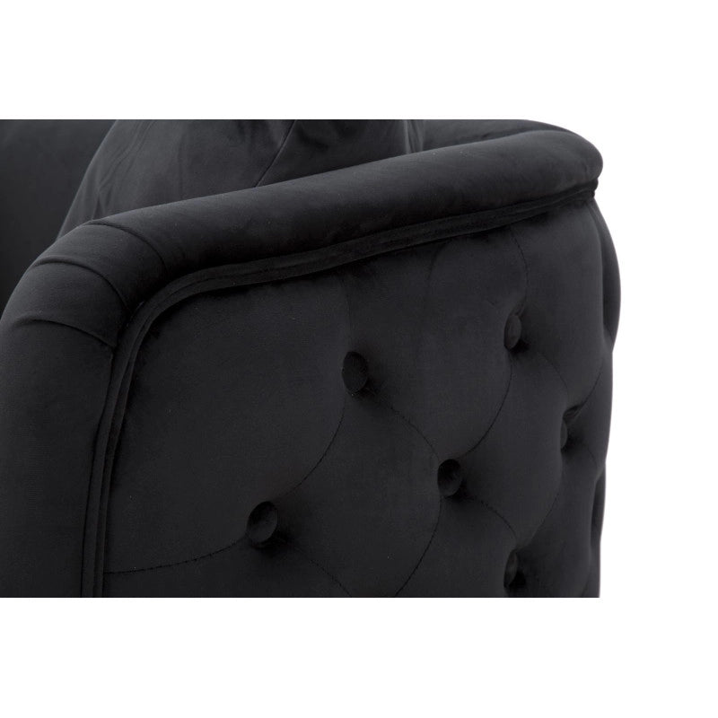 Divanetto Bucarest Nero cm 127x74x71