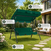 Green Hollywood Swing Set, 170x110x153 Cm, Fabric