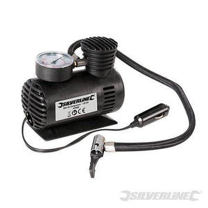 Mini compressore ad aria per pneumatici 12V / CC Silverline