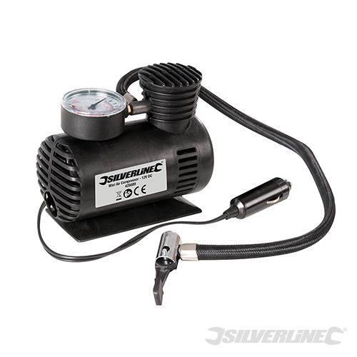 Mini compressore ad aria per pneumatici 12V / CC Silverline