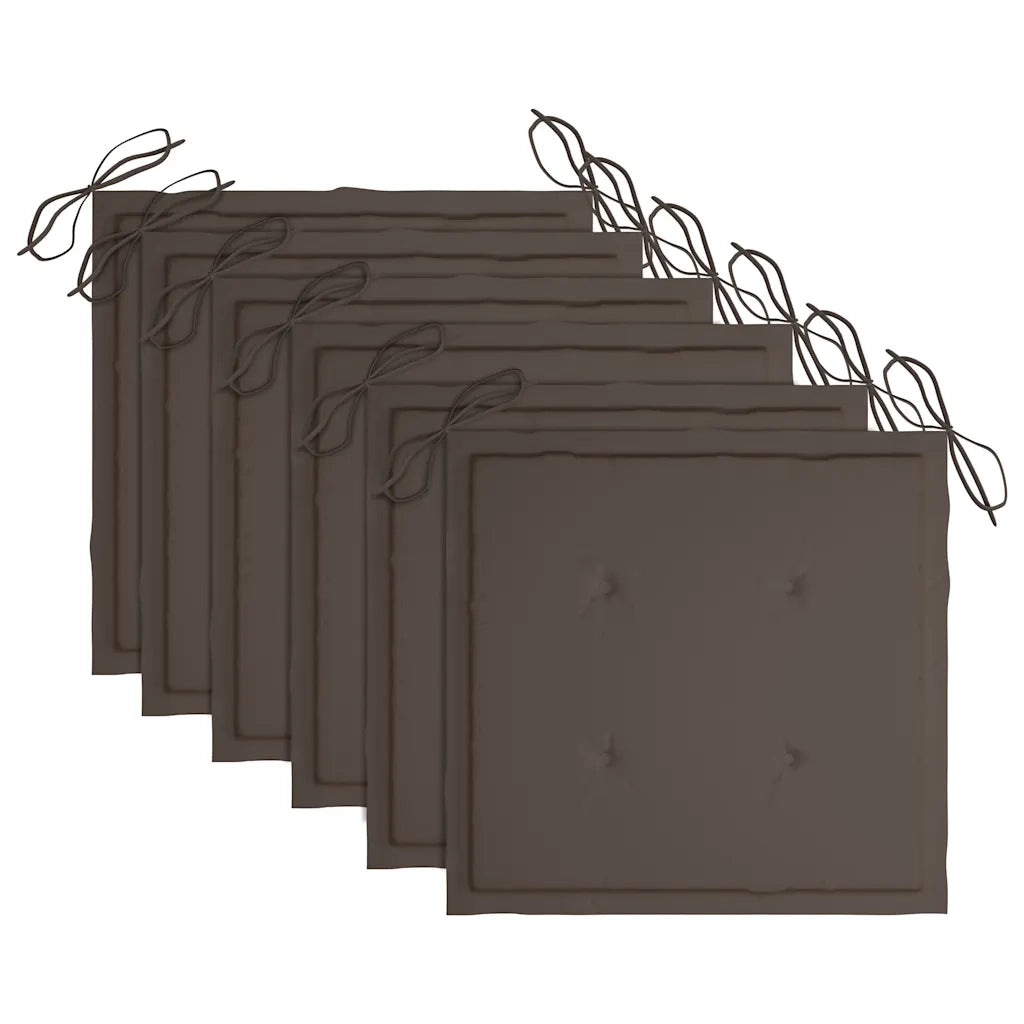 Sedie da Giardino Pieghevoli 6 pz con Cuscini Massello Acacia cod mxl 24023