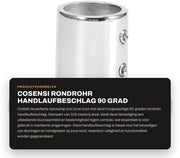 Maniglia di sostegno a 90 gradi - Acciaio inossidabile - 25 mm - Hardware da stivale - Resistente ai shock - Duraturo - Accessorio da stivale