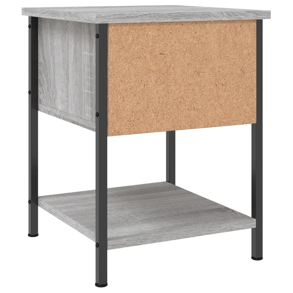 Comodino-Tavolino da notte Grigio Sonoma 34x35,5x45 cm in Legno Multistrato