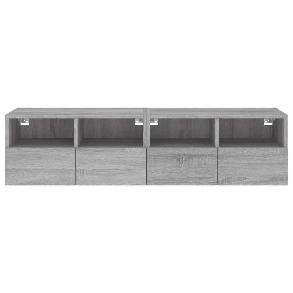 Mobili TV Muro 2pz | Armadietto TV | Mobile Porta TV Grigio Sonoma 60x30x30 cm Legno Multistrato