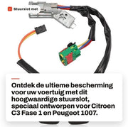 Stuurslot con 2 Chiavi - Compatibile con Citroen C2/C3 - Codice OEM 4162AH - Sicurezza - Accessorio Auto - Resistente allo Shock - Sicurezza al Volante
