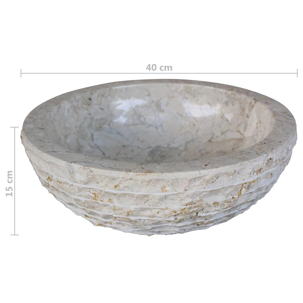 Lavabo in marmo diametro 40 cm colore crema 02_0002837