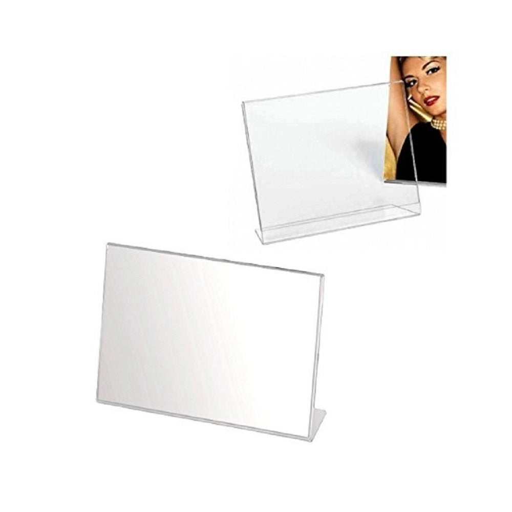 Trade Shop - Cornice Espositore Trasparente In Plexiglass 21x29.7cm Orizzontale Porta Foto -