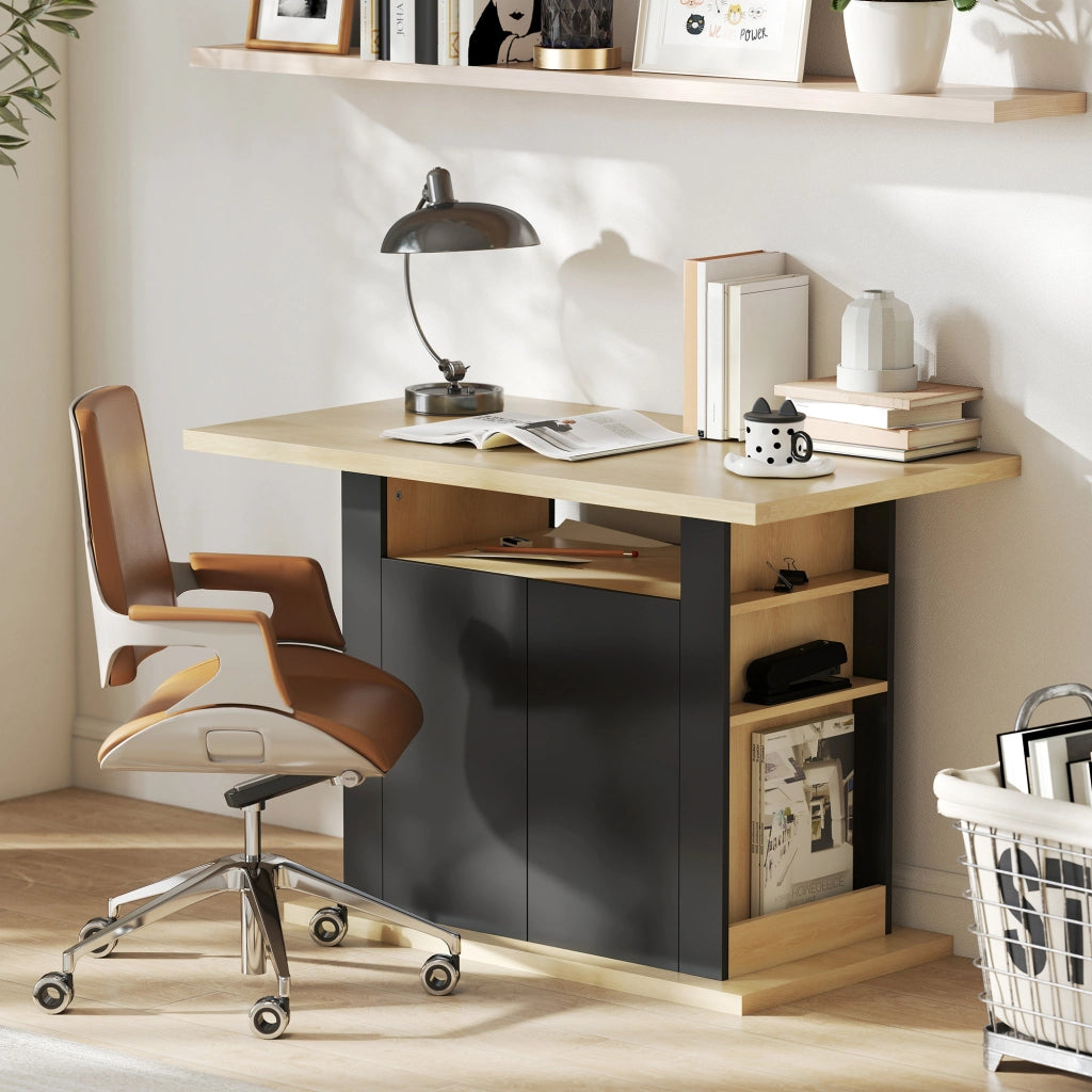 Tavolo da pranzo allungabile ¨C zephmum ¨C Nero, Legno, 110x70x75.5 cm