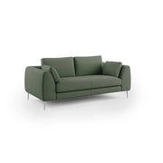 Plano Divano moderno in microfibra tecnica smacchiabile T11 216 cm verde