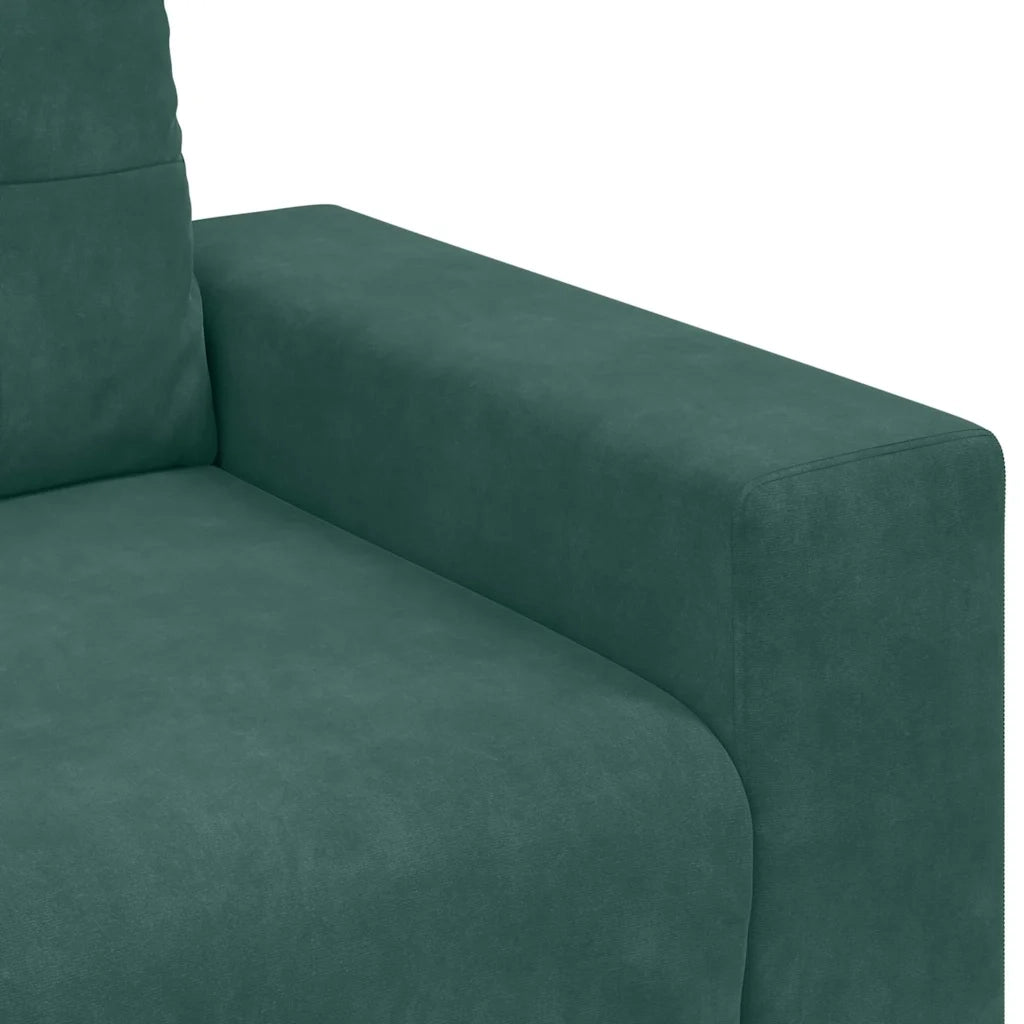 Set di divani 3 pcs Verde Scuro 221 x 80 x 80 cm Velluto 3324641