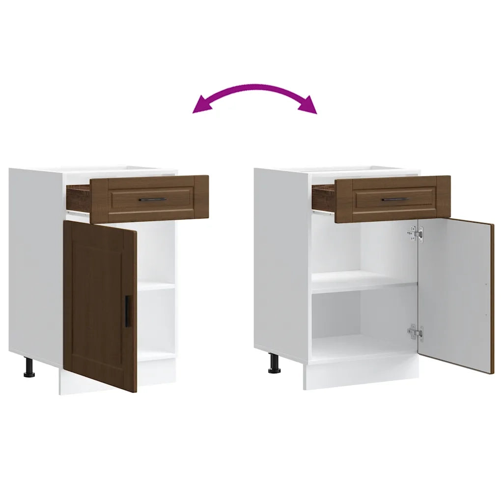 vidaXL Base da Cucina Porto Rovere Marrone in Legno Multistrato
