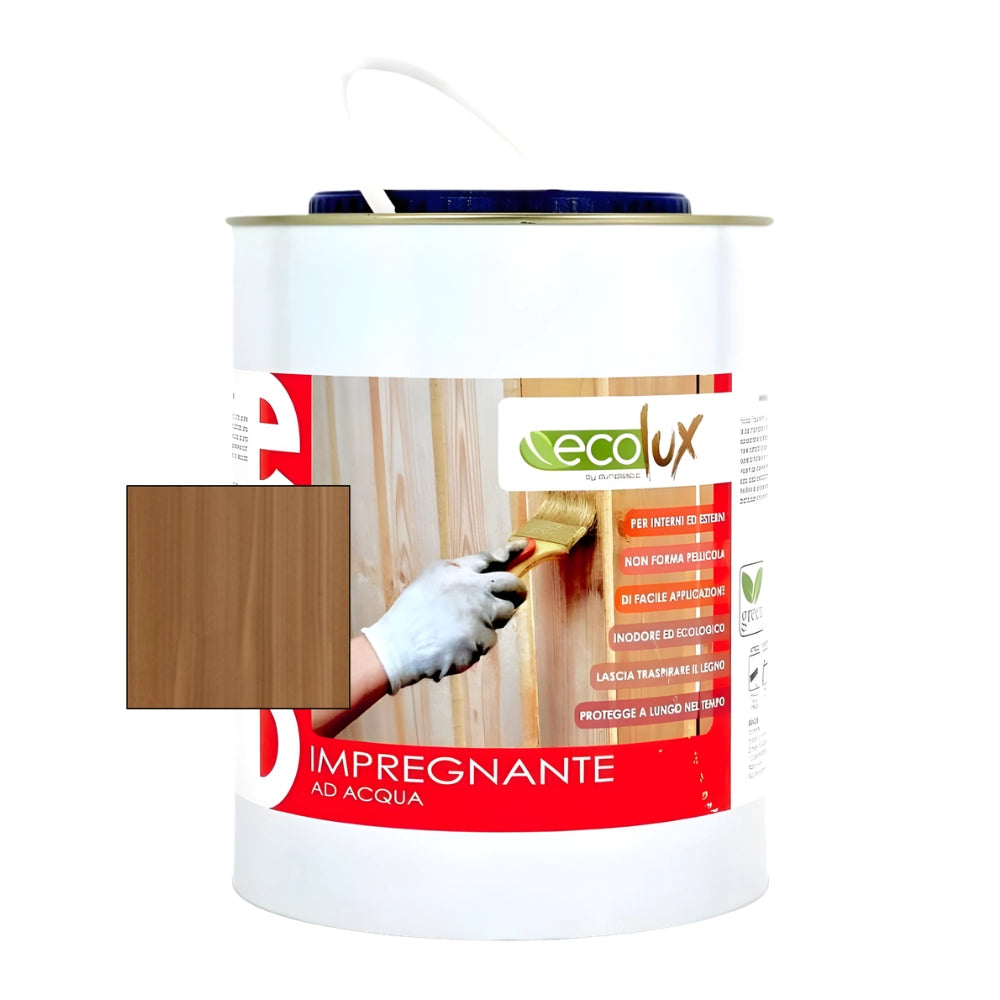Ecolux impregnante fondo protettivo acrilico pigmentato noce chiaro per legno *** formato 2.5 lt, confezione 1