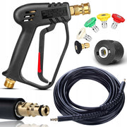 Pistola Alta Pressione con 5 Ugelli + Tubo 10m Click/Click – Compatibile con Idropulitrice Kärcher K2–K7 | Fino a 160