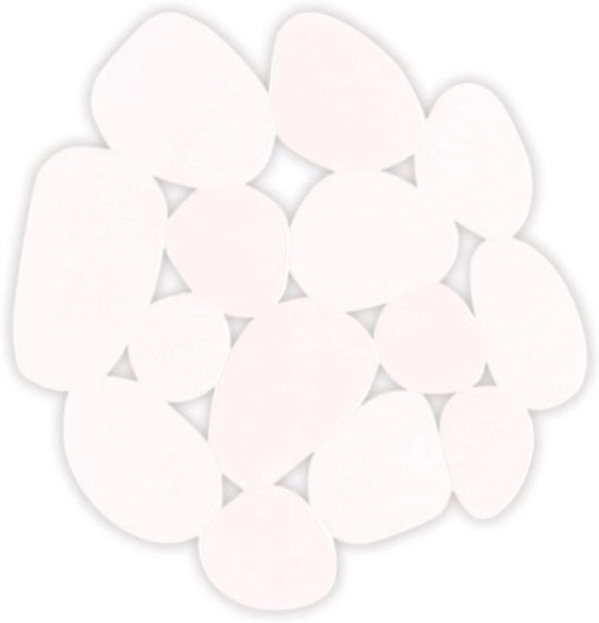 Pavimento antiscivolo con pietra vetrificata antibatterica 4 pezzi con pinze bianchi circa 13 x 11 cm