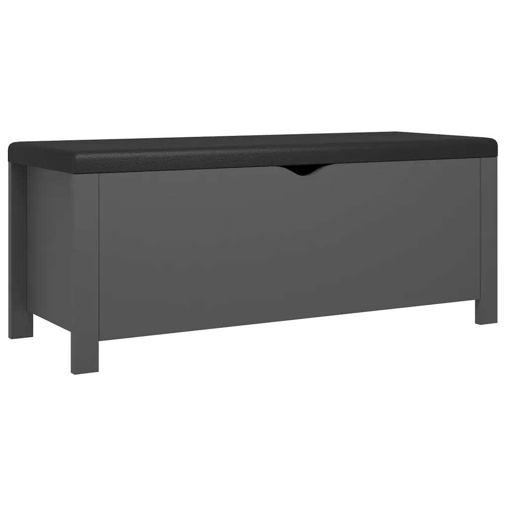 Scatola portaoggetti con Cuscino Grigia 105x40x45 cm 3279328