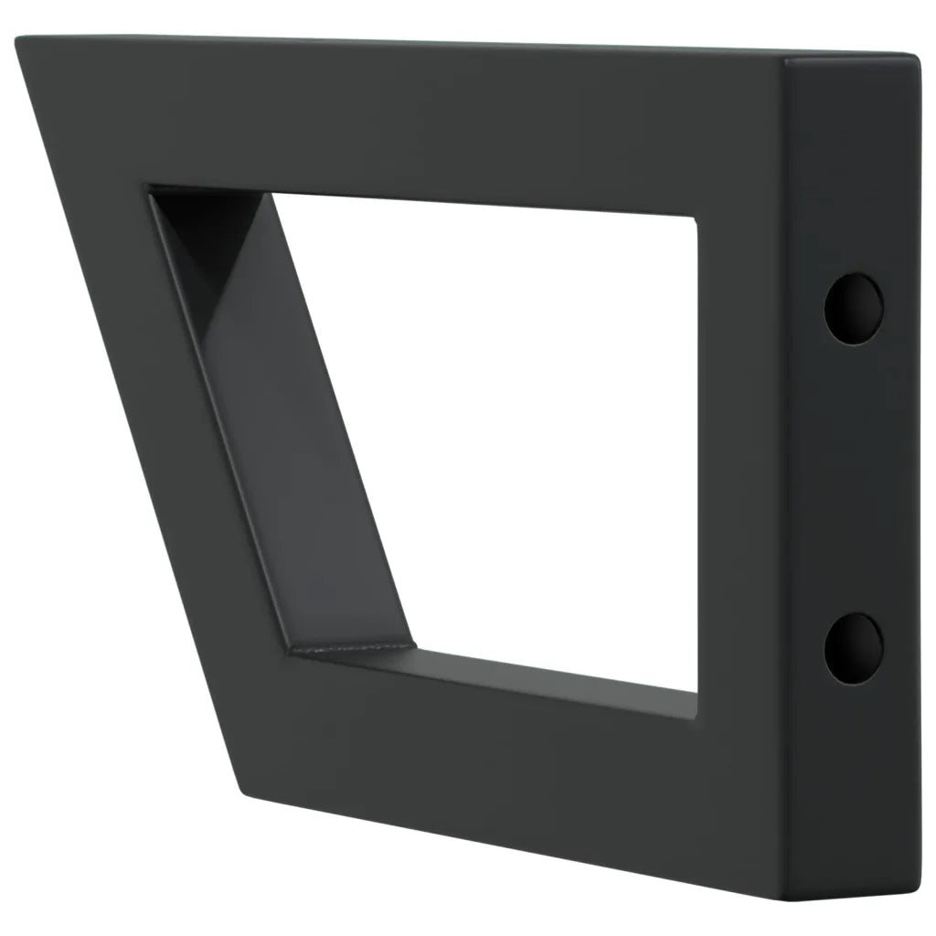 Reggimensole per Lavabo 2 pz Nere Trapezio in Acciaio 4007283