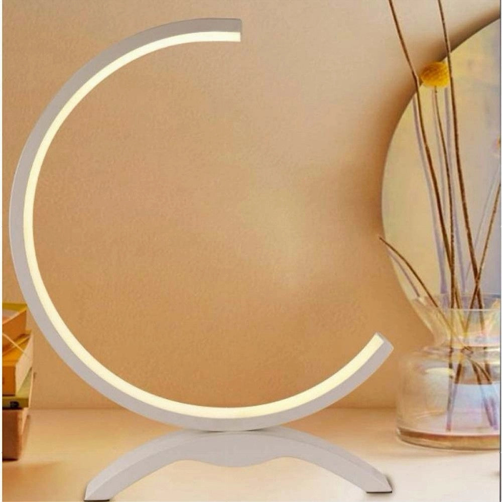 Trade Shop - Lume Led 9w Lampada Tavolo Abat-jour Stilizzata Bianco Luce 3000k 6500k 4000k D30 - -bianco Caldo      -