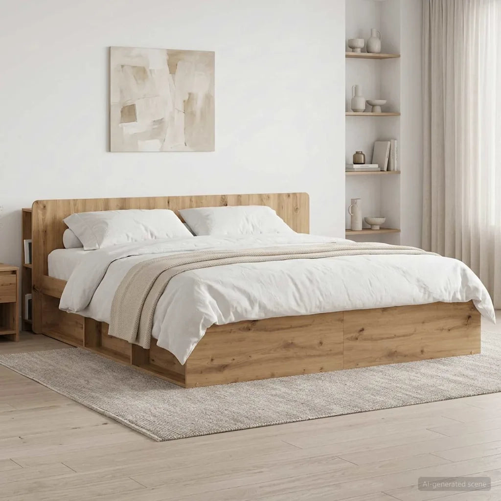 Testata del letto Rovere Artigianale Legno ingegnerizzato