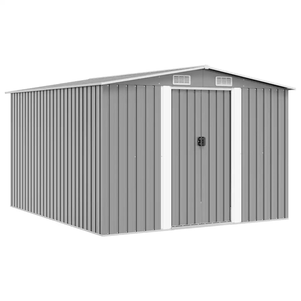 Capanno da Giardino 257x298x178 cm in Metallo Grigio cod mxl 65908