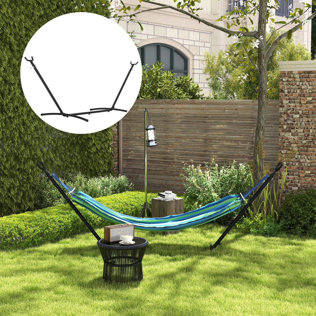 Supporto Struttura Portante Max.120Kg per Amaca Regolabile 280x120x110cm Nero