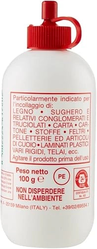 Colla Vinilica Universale Vinavil 250 ml Trasparente dopo l?Essiccazione Senza Solventi per Legno Carta Tela e Hobbistica
