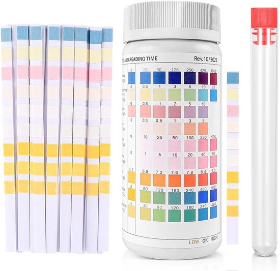 100 Stuks Teststrips 9-in-1 per Acquario per Ottimale Qualità dell'Acqua