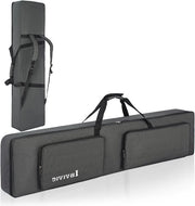 Tas per tastiera 88 tasti 138 x 36 x 17 cm - impermeabile e idrorepellente - imbottitura in schiuma spessa - grigio