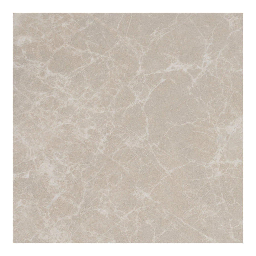 Set 2 tavolini da caffè Prague effetto marmo beige rotondi