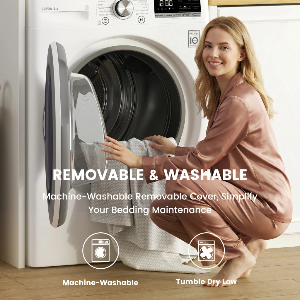 Materasso in schiuma fredda ergonomico con nucleo D25, rivestimento sfoderabile e lavabile, bianco