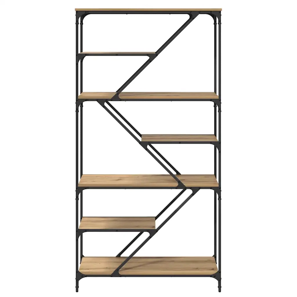 Libreria-Scaffale per Libri-Mobile di Stoccaggio Rovere artigianale 91 x 36 x 176 cm Legno multistrato