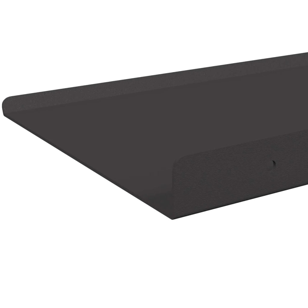 Mensola sospesa 4 pcs Nero 40 x 18 x 2,5 cm Acciaio