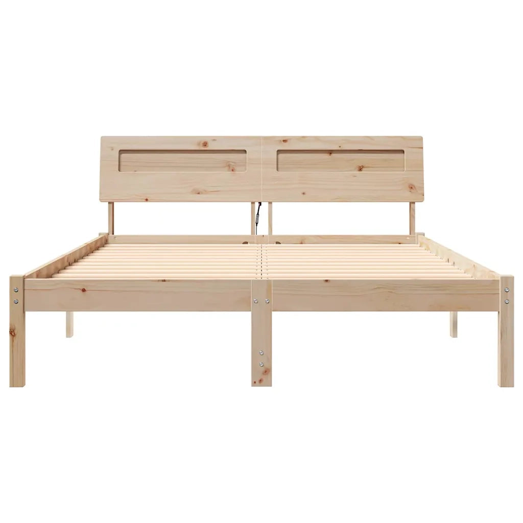 vidaXL Struttura del letto Marrone 120 x 200 cm Legno di pino massello