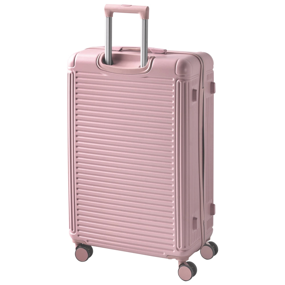 Set di 3 valigie rosa in materiale sintetico con ruote silenziose in ferro e cerniera antifurto 3 misure Lucchetto TSA Comodità